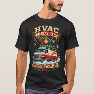 Camiseta Equipe de Férias de Natal de HVAC
