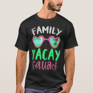 Camiseta Equipe de férias em família tropical de verão palm