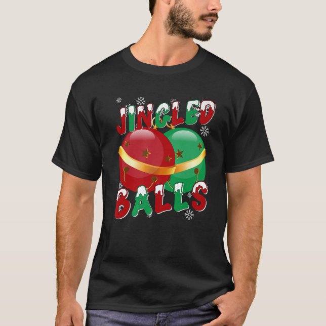 Camiseta Equipe de Férias Jingled Balls 5K em Execução (Frente)