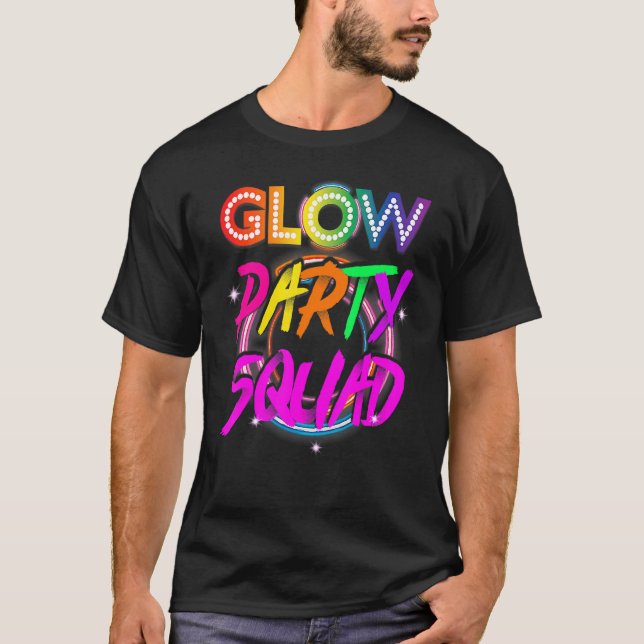 Camiseta Equipe de Festa com Brilho  Efeito de Tinta Salpic (Frente)