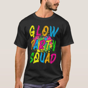 Camiseta Equipe de Festa com Brilho Efeito de Tinta Salpica