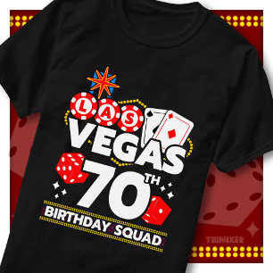Camiseta Equipe de festa de cassino para 70º aniversário in