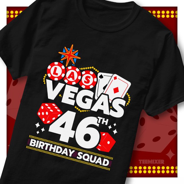 Camiseta Equipe de festa de cassino que combina com o 46º a (Criador carregado)