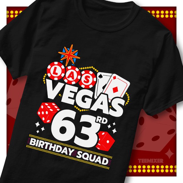 Camiseta Equipe de festa de cassino que combina com o 63º a (Criador carregado)
