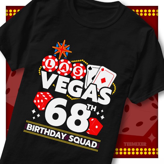 Camiseta Equipe de festa de cassino que combina com o 68º a (Criador carregado)