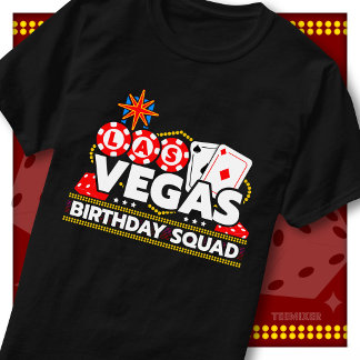 Camiseta Equipe de Festa do Esquadrão de Aniversário de Las