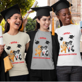 Camiseta Equipe de Formatura de 2026 Cachorro de Desenho An