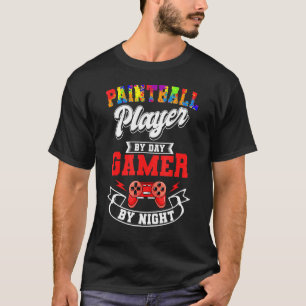 Camiseta Equipe De Fotografação Do Jogador De Vídeo Paintba