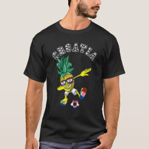 Camiseta Equipe De Futebol Da Croácia Dabbing Pineapple Cro