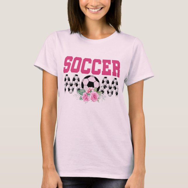 Camiseta Equipe de futebol de fã de futebol da mamãe (Frente)