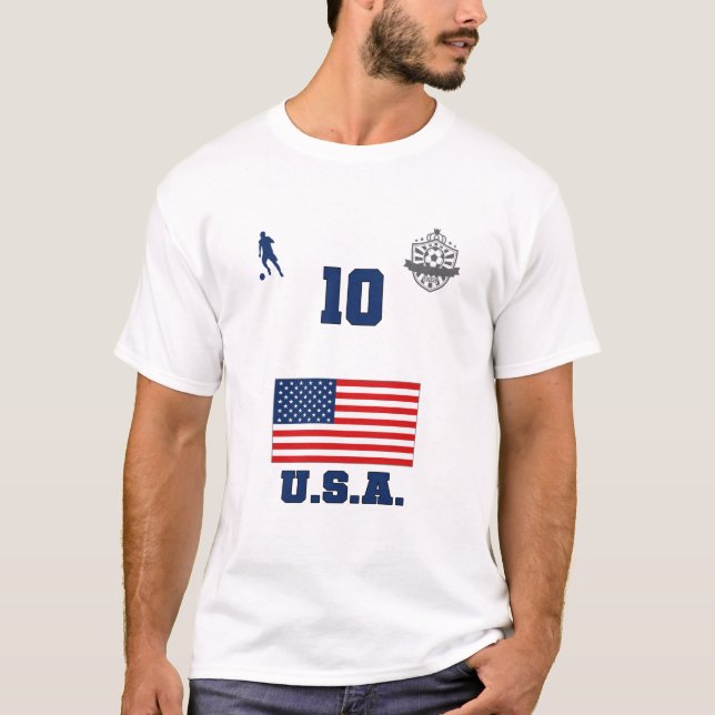 Camiseta Equipe de Futebol dos Estados Unidos USMNT 10 (Frente)