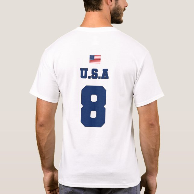 Camiseta Equipe de Futebol dos Estados Unidos USMNT#8 T-Shi (Verso)