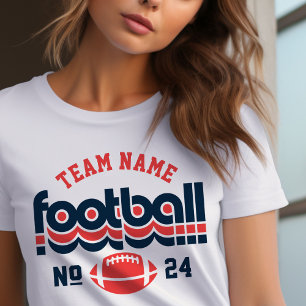Camiseta Equipe de futebol Red White e Blue Women's
