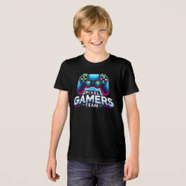 Camiseta Equipe de Gamers de Pixel - Futuras Crianças de Jo
