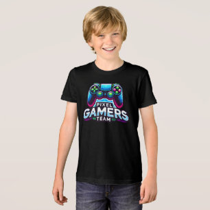 Camiseta Equipe de Gamers de Pixel - Futuras Crianças de Jo