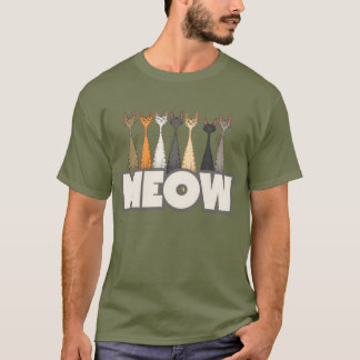 Camiseta Equipe de Gatos Engraçados Meow Espiando | Gráfico