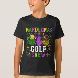 Camiseta Equipe de Golfe do Mardi Gras Contas Máscaras Fofa