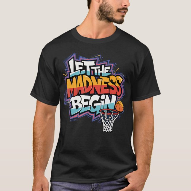 Camiseta Equipe de Grafite de Basquete de Início de Março L (Frente)