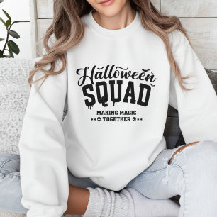 Camiseta Equipe de Halloween Fazendo Magia Juntos Tipografi