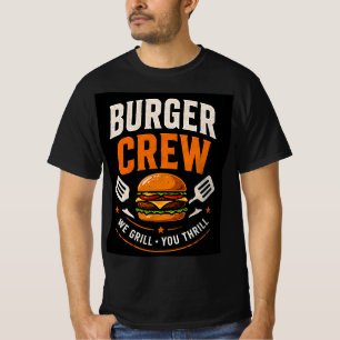 Camiseta 🍔 Equipe de Hambúrgueres Restaurante Fast Food 👨