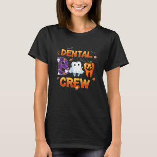 Camiseta Equipe de Higiene Dental Fofo Dia das Bruxas Higie
