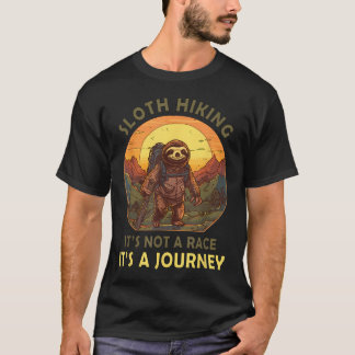 Camiseta Equipe de Hiking da Preguiça Não É Uma Corrida É U