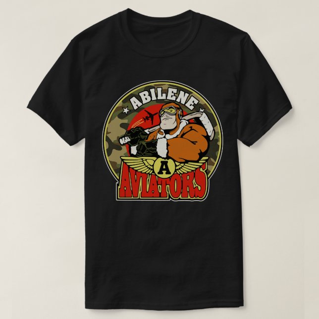 Camiseta Equipe de Hockey com Aviadores de Abilene em Defes (Frente do Design)