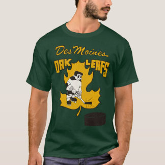 Camiseta Equipe de Hockey com Folhas de Oak de Moines com D