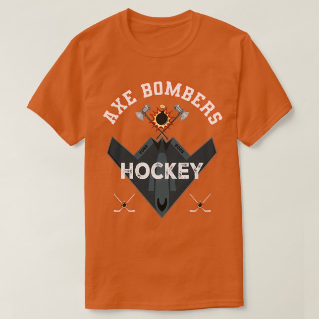 Camiseta Equipe de Hóquei Ax Bombers (Frente do Design)