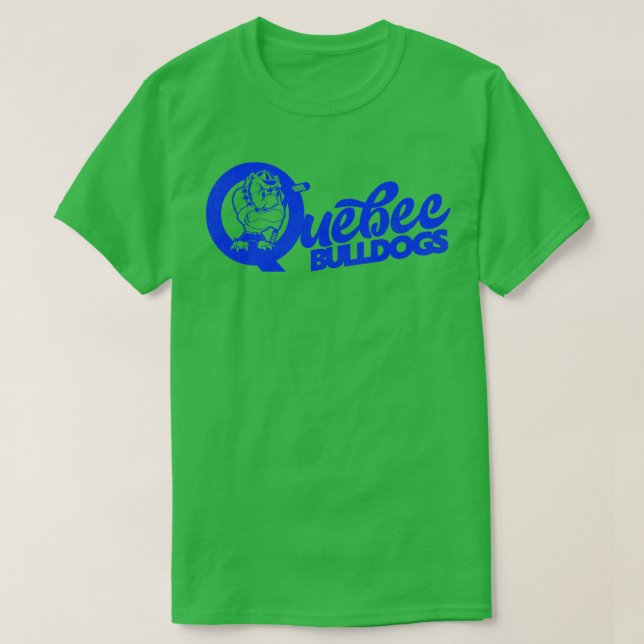 Camiseta Equipe de Hóquei em Bulldog do Quebec Defunct (Frente do Design)