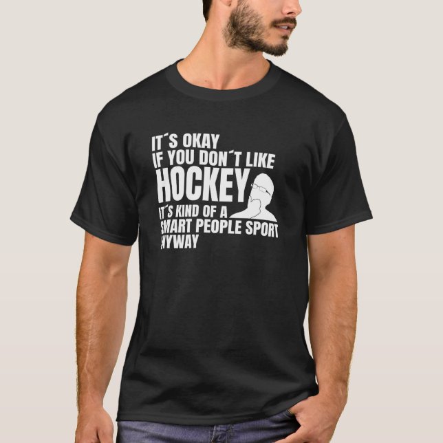 Camiseta Equipe de hóquei pessoas inteligentes esporte hóqu (Frente)