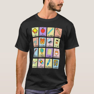 Camiseta Equipe de Idioma Duplo Professor Bilíngue Espanhol