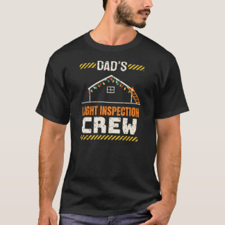 Camiseta Equipe de Inspeção de Luz do Papai Natal Divertido