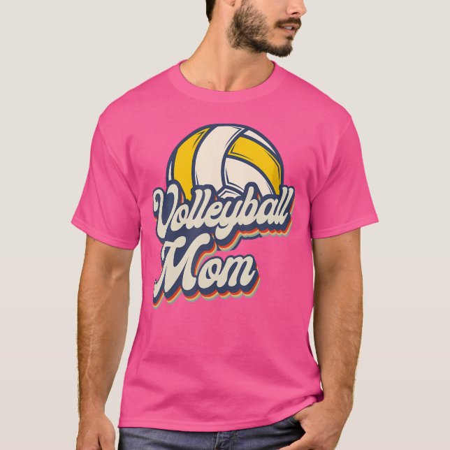 Camiseta Equipe de jogadores de vôlei mãe de voleibol (Frente)
