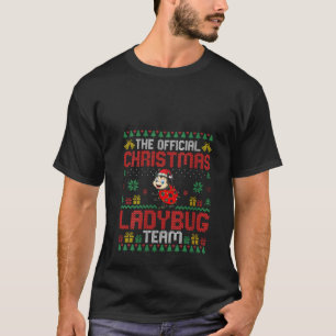 Camiseta Equipe de Ladybug de Natal Ladybug Vestindo Santa 