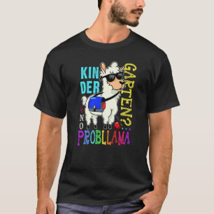 Camiseta Equipe de Lhama Fofa Jardim de Infância Volta às A