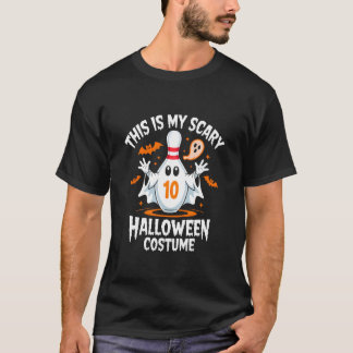 Camiseta Equipe de Liga de Boliche Assustadora de Fantasma 