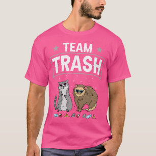 Camiseta Equipe de Lixo Ogambm Raccoon Caixa Diversão