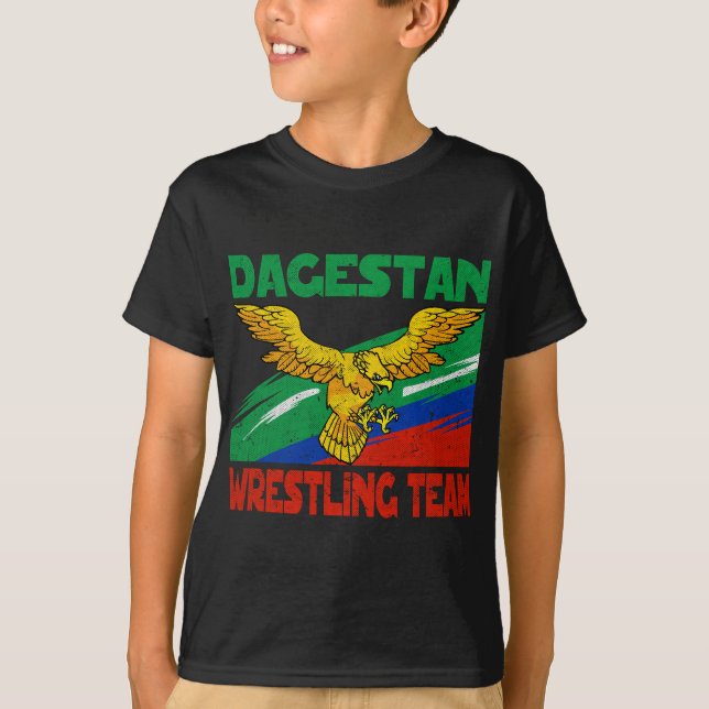 Camiseta Equipe de Lutas do Daguestão. Cáucaso Fighter Tee  (Frente)