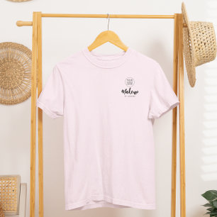 Camiseta Equipe de Maquiagem Logotipo em Letra Manuscrita R