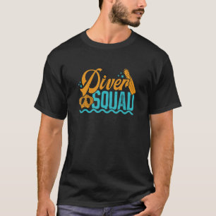 Camiseta Equipe de Mergulhador de Mergulho Profundo Mergulh