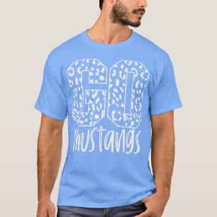 Camiseta Equipe de Mustangs Mascot Escola Espirituosa Jogo