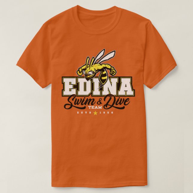 Camiseta Equipe de Natação Edina3 (Frente do Design)