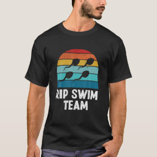 Camiseta Equipe de Natações Engraçada Vintage Dia de Vas