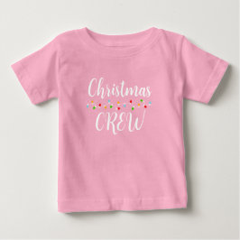 Camiseta Equipe de Natal Bebê Férias Família Coordenadas