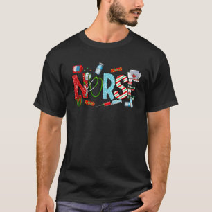 Camiseta Equipe de Natal Boo Boo Rena Nurse Búfalo Plai