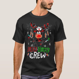Camiseta Equipe de Natal Boo Boo Rena Nurse Máscara Xadrez