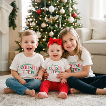 Equipe de Natal de Primos Bebês Família Combinando