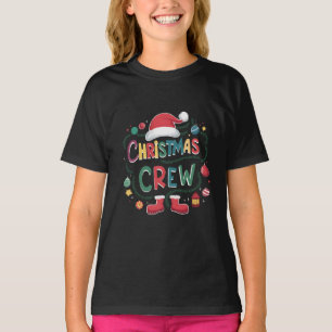 Camiseta Equipe de Natal Divertida e Festiva para Família e