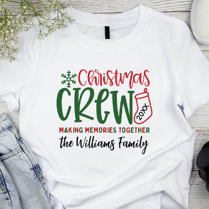 Camiseta Equipe de Natal Família de Natal Personalizada